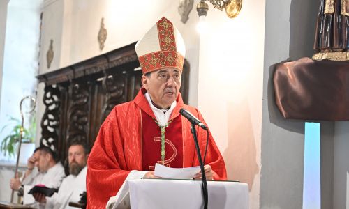 Gospićko-senjska biskupija - Na blagdan svetog Marka biskup mons. Marko Medo predvodio je svečano misno slavlje u župi Veprinac