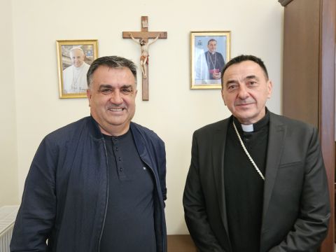 Gospićko-senjska biskupija - Biskup Medo primio generalnog vizitatora Provincije Presvetog Otkupitelja fra Ivana Sesara