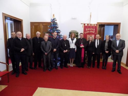 Biskup Bogović na božićnom primanju kod karlovačkog župana Jelića