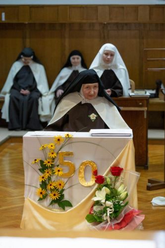 Biskup Križić na proslavi 50. obljetnice redovničkih zavjeta s. Ilijane Terezije Cvetnić, OCD