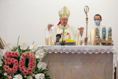Biskup Križić na proslavi 50. obljetnice redovničkih zavjeta s. Ilijane Terezije Cvetnić, OCD
