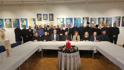 Biskup Marko Medo na božićnom primanju karlovačke županice i karlovačkog gradonačelnika