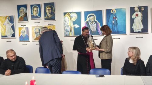 Biskup Marko Medo na božićnom primanju karlovačke županice i karlovačkog gradonačelnika