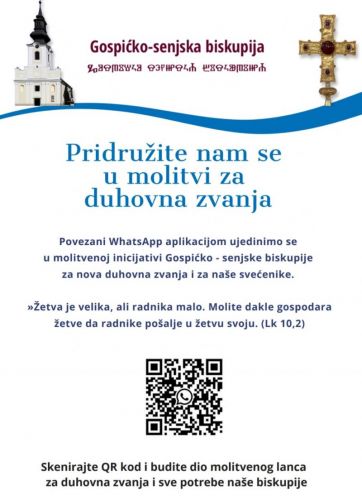 Korizmeno pismo biskupa Marka Mede i molitvena inicijativa za duhovna zvanja Gospićko-senjske biskupije