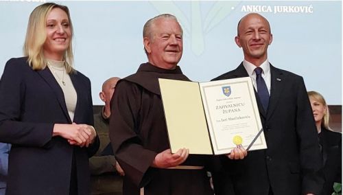 Fra Juro Marčinković odlikovan priznanjem Ličko-senjske županije