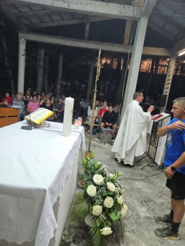 Misa bdijenja uoči Velike Gospe u svetištu Majke Božje od Krasna