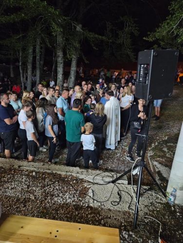 Misa bdijenja uoči Velike Gospe u svetištu Majke Božje od Krasna
