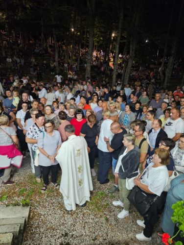 Misa bdijenja uoči Velike Gospe u svetištu Majke Božje od Krasna