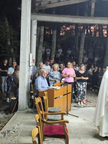 Misa bdijenja uoči Velike Gospe u svetištu Majke Božje od Krasna