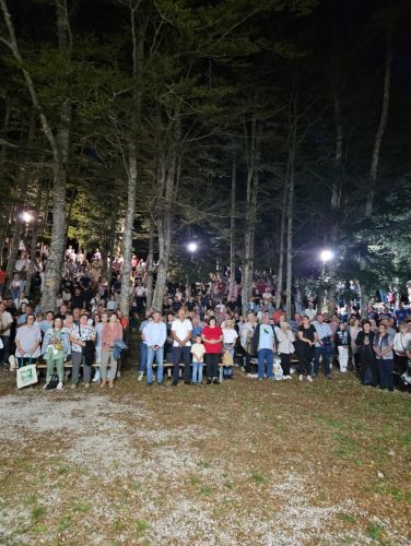 Misa bdijenja uoči Velike Gospe u svetištu Majke Božje od Krasna
