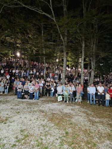 Misa bdijenja uoči Velike Gospe u svetištu Majke Božje od Krasna