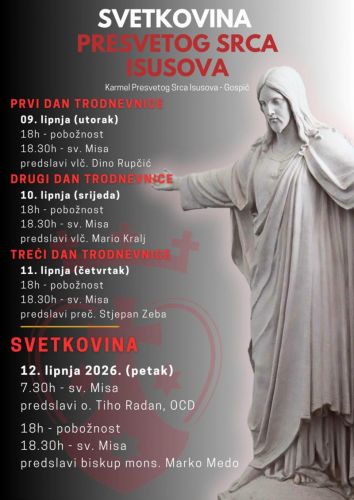 SVETKOVINA PRESVETOG SRCA ISUSOVA U SAMOSTANU PRESVETOG SRCA ISUSOVA U GOSPIĆU