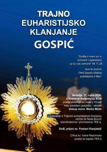 Trajno euharistijsko klanjanje u Gospiću – pripremni susret 27. rujna