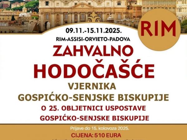 Zahvalno hodočašće Gospićko-senjske biskupije