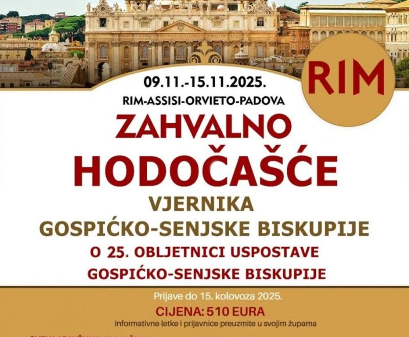 Zahvalno hodočašće Gospićko-senjske biskupije