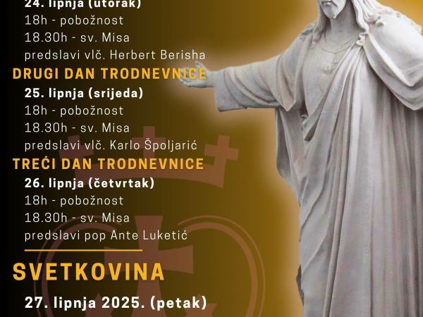 Duhovno-glazbeni lipanj u Karmelu Presvetog Srca Isusova u Gospiću  Karmel Presvetog Srca Isusova u Gospiću priprema bogat i sadržajan program u lipnju 2025., ispunjen duhovnim i glazbenim događanjima