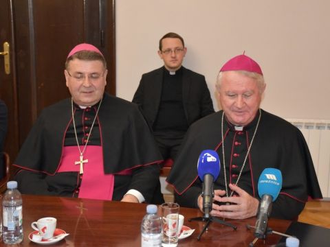 Gospićko-senjska biskupija - Biskupi Križić i Šaško uz dekane na primanju kod karlovačke županice