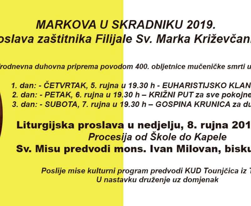 Proslava sv. Marka Križevčanina u Skradniku